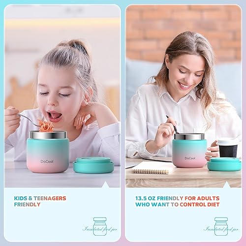 Miniatura 7 de DaCool Termo de alimentos de 16 onzas para niños, 13.5 onzas