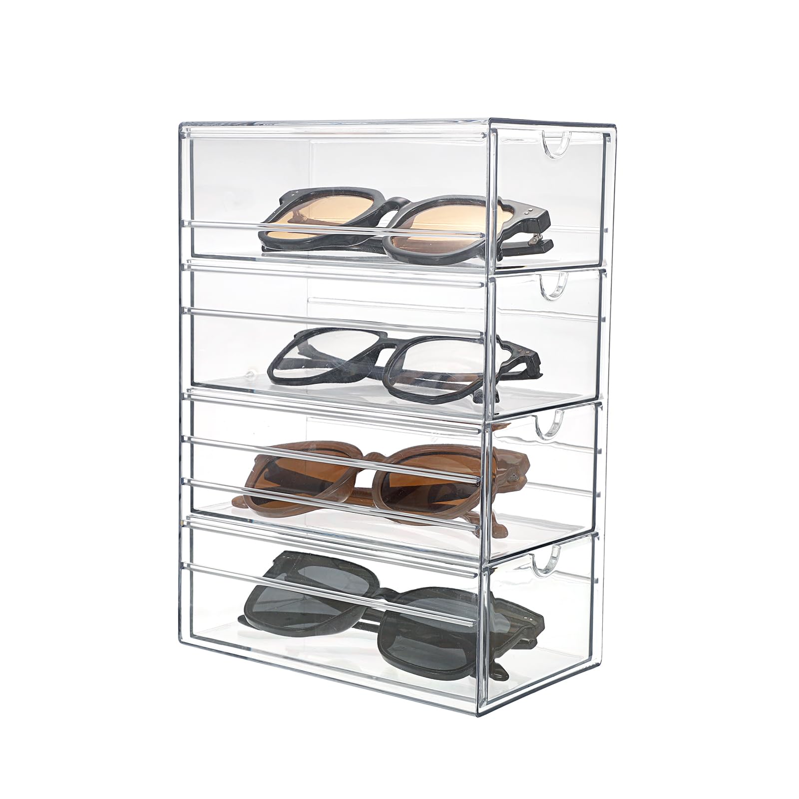 Hipiwe Clear Plastic Drawer Organizer Box for Small Items