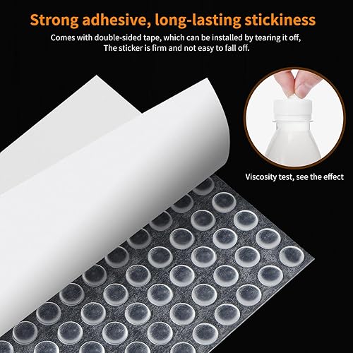 Miniatura 13 de CHUNZEXI 192 piezas de parachoques de silicona para puertas de gabinete, autoadhesivos, tapones de puerta de goma para armarios y cajones