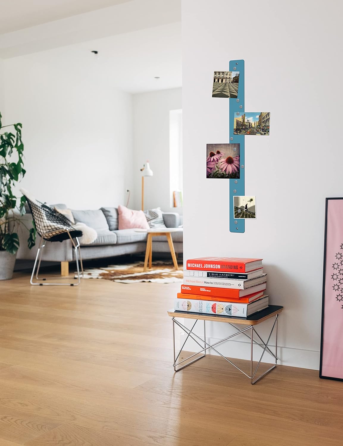 Three By Three Seattle Strip Bulletin Board, Sky Blue (31120