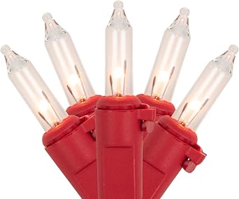 Northlight Mini Christmas Light Set - Clear - 10 Red Wire - 50ct