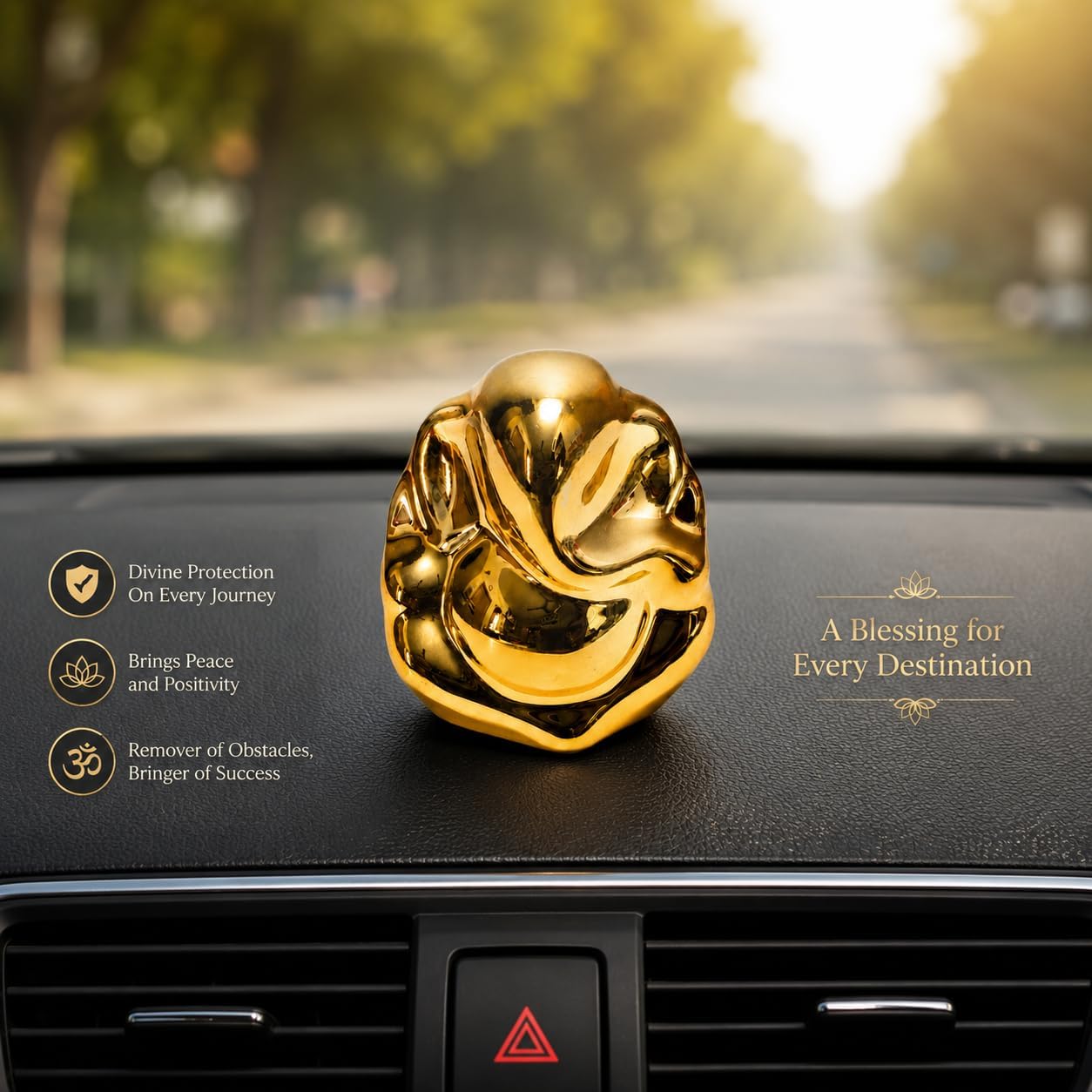 Ganesh Idol for Car Dashboard, Ganpati Bappa Small Idol,Hindu God Statue