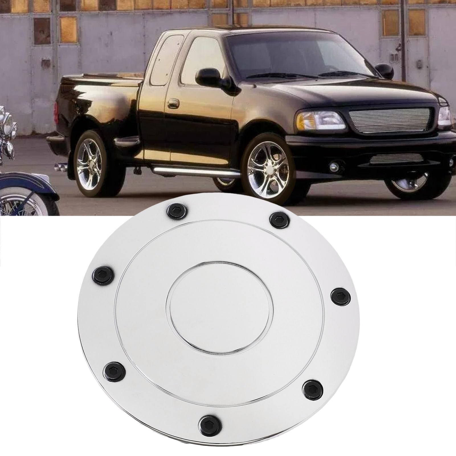 EMUKOEP FADTRAF 2L3Z 1130 BA Capuchon de centre de roue chromé 5 Lug Aspect tendance