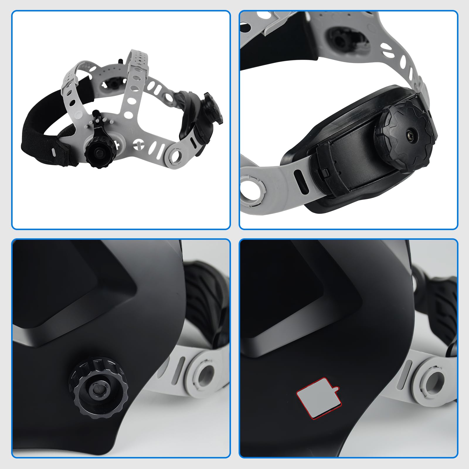 TRQWH Casco de soldadura de repuesto ajustable con banda para el sudor, accesorios para casco de soldadura para casco de soldadura de agujero cuadrado