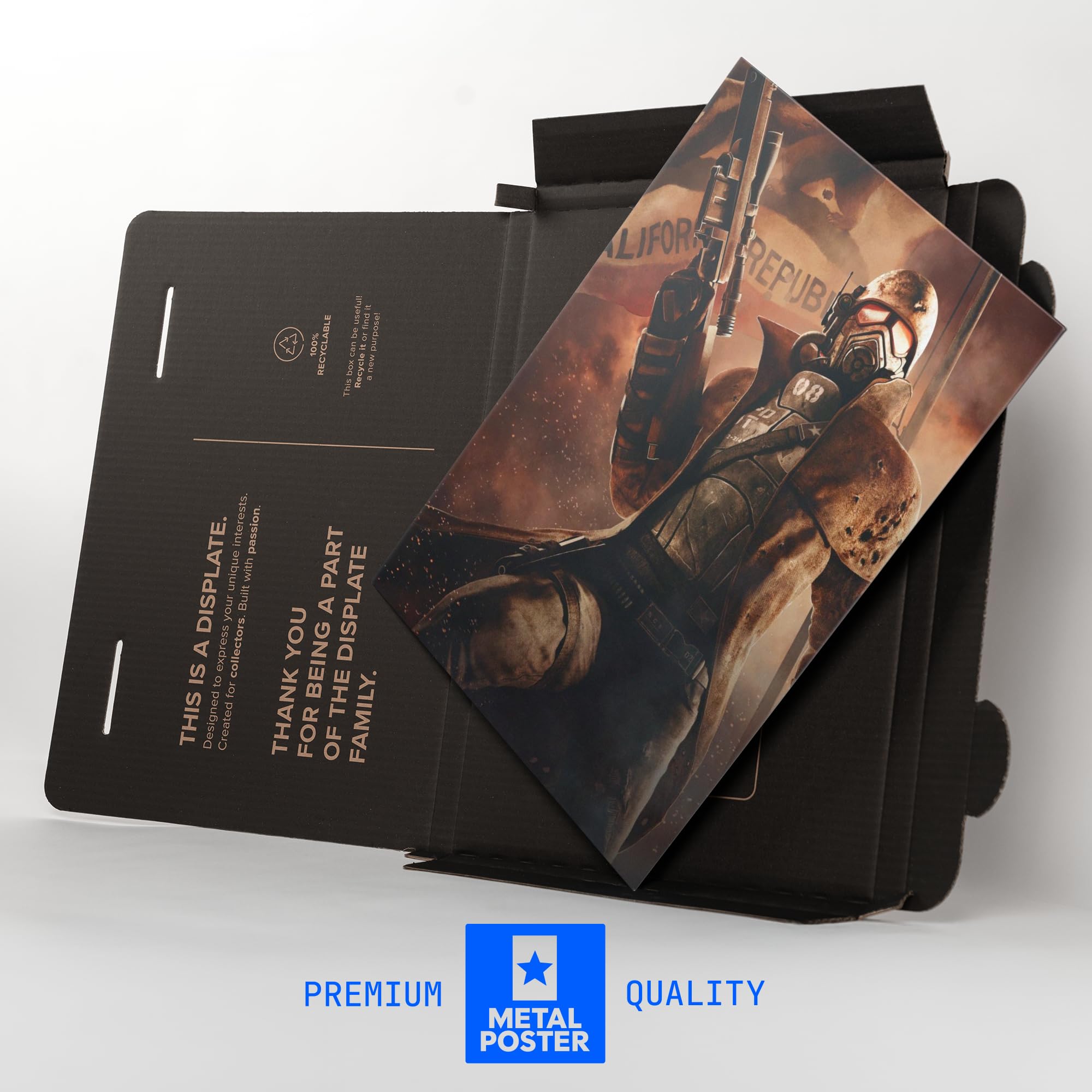 Displate - Poster In Metallo - Montato a Magnete - Fallout - New Vegas Courier