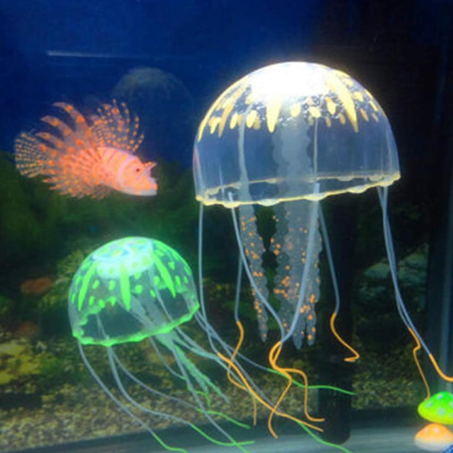 Knstliche knstliche Quallen, geeignet fr Aquarien, beliebte Ornamente,  thematisches Zubehr, Lila: Amazon.de: Haustier
