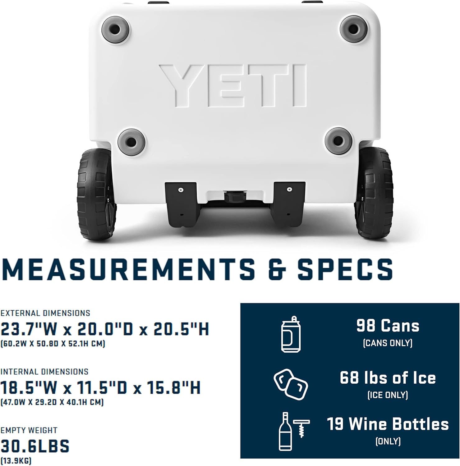 YETI Roadie 60 Wheeled Cooler with Retractable Periscope Handle