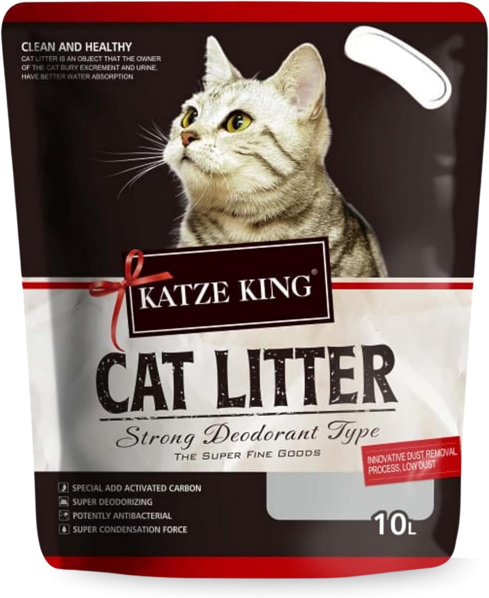 Katze King Cat Litter with Fragrance - (7Kg/10L - Pack of 1) (Multi Flavor) | Highly Absorbable Scoopable Cat Litter with Strong Odour Control & Natural Bentonite Clay granules