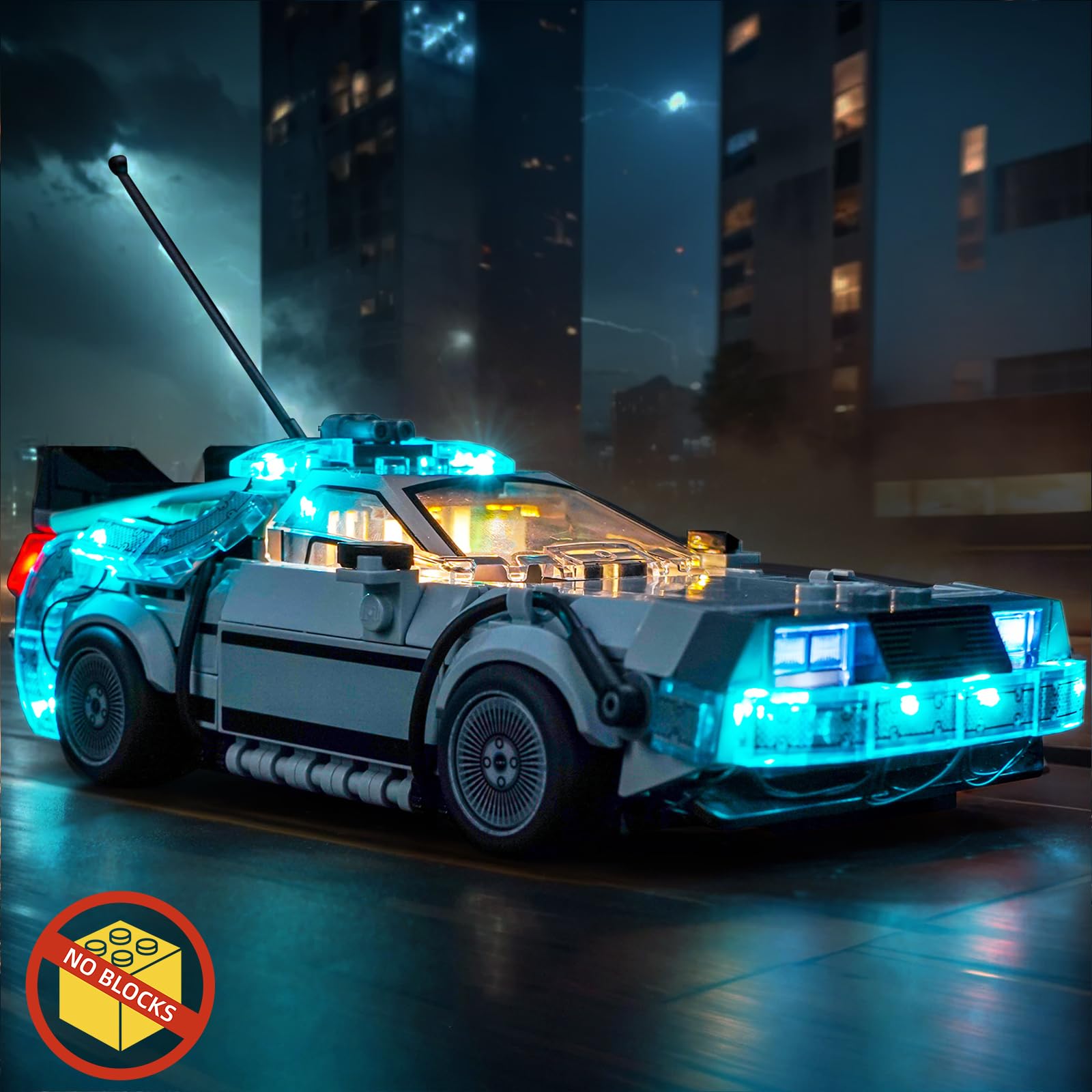 Licht-Kit Kompatibel mit Lego 77256 Time Machine from Back to The Future (Kein Modell), Led Beleuchtungs Set Compatible with Lego Time Machine from Back to The Future Bausteinen Modell - 4