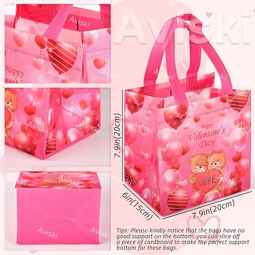 Miniatura 2 de Aviski 16 bolsas de regalo reutilizables para el día de San Valentín, bolsas de golosinas con asas, bolsas de golosinas, bolsas multifuncionales no