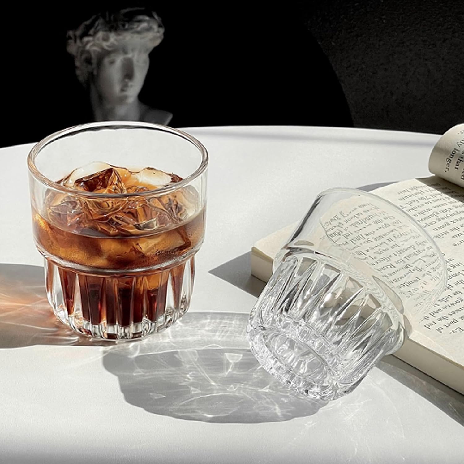 20-Pack 5oz Shot Glasses Set, Bulk Heavy Base Rock Glasses, Stackable Whiskey Tumbler for Bar Espresso Tasting, Drinking Glasses for Bourbon，Juice，Water，Cortado - Image 6