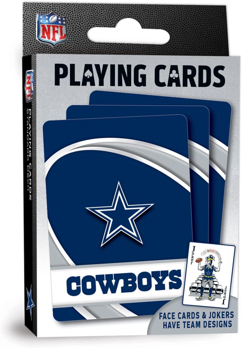 MasterPieces - NFL Playing Cards, Officially Licensed Dallas Cowboys Football Deck, Family Games for Adults and Kids, Standard Index