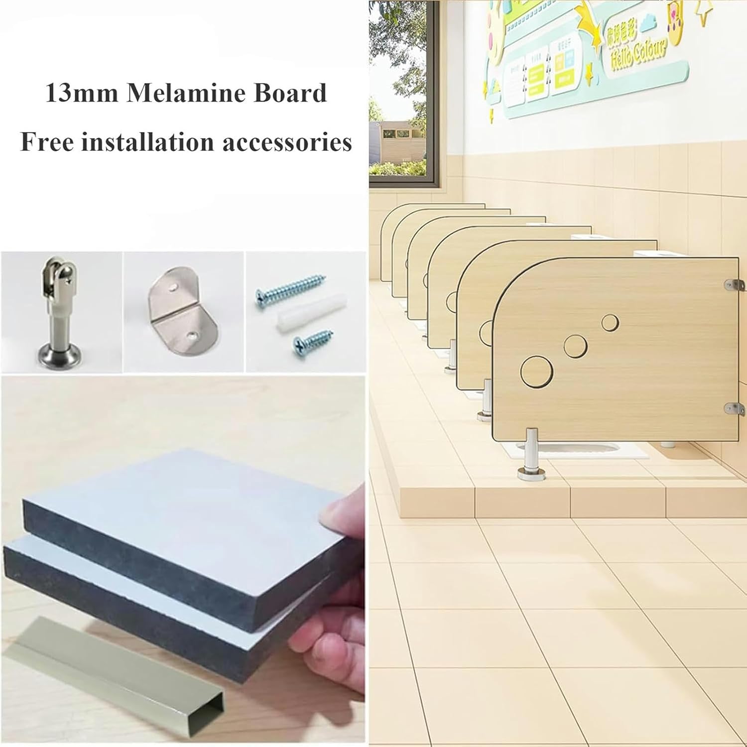 Mens Toilet Urinal Partition,Floor-Mounted Toilet Protection Divider,Panel Urinal Privacy Screen,Childrens Urinal Screen Toilet Partition,Urinal Baffle Toilet Partition,for Kinderg