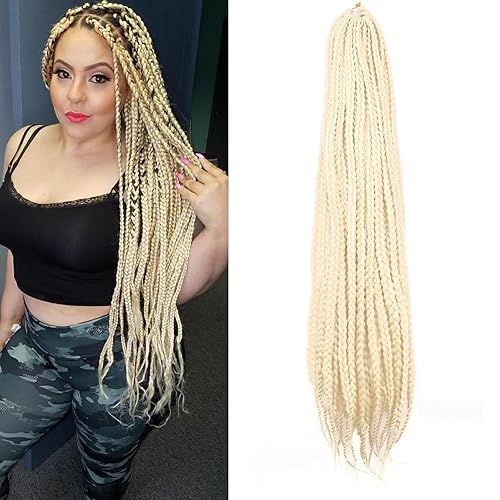 Miniatura 11 de Paquete de 6 paquetes de trenzas de ganchillo de pelo sintético de ganchillo preenrolladas para mujeres negras, 22 pulgadas