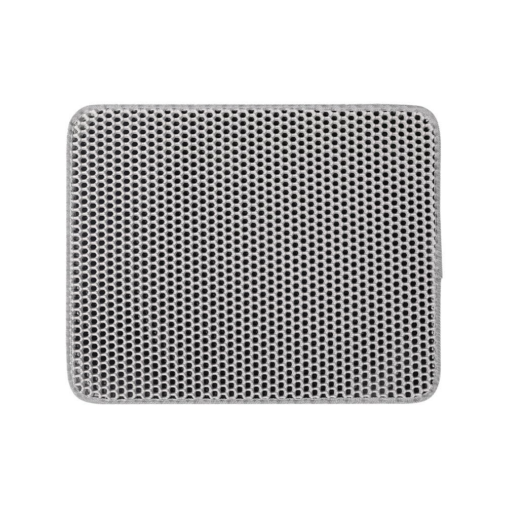 Cat Litter Mat Heavy Duty Washable Pet Floor Protector Box Sand Stopper(GRAY,60x90cm)