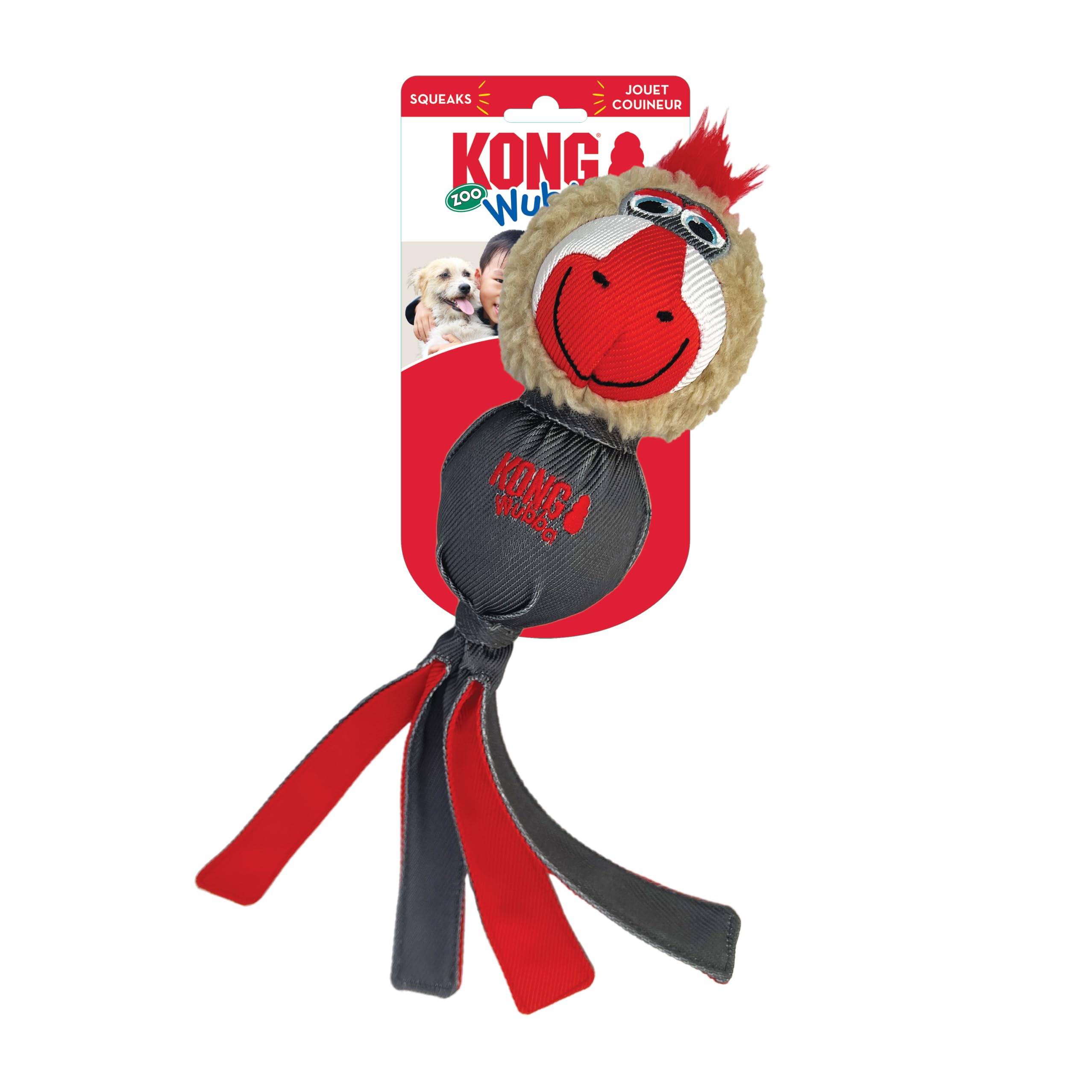 Juguete Para Perros Kong Wubba Zoo Mandrill L