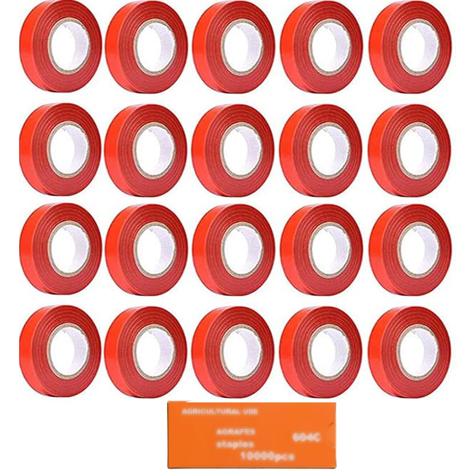 20 rotoli di nastro da giardino, rotolo di nastro vegetale, 10000 punti per piantare pomodori vigneti, vigneti, fiori (c)