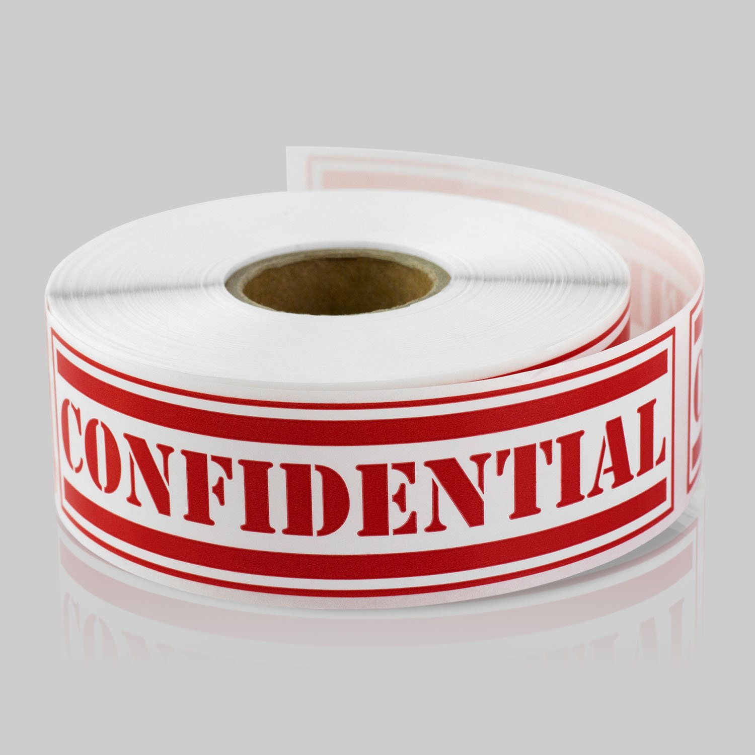 1 x 4 pulgadas – Instrucciones confidenciales especiales de manejo (idioma español no garantizado), calcomanías/etiquetas (rojo, 2 rollos por paquete)