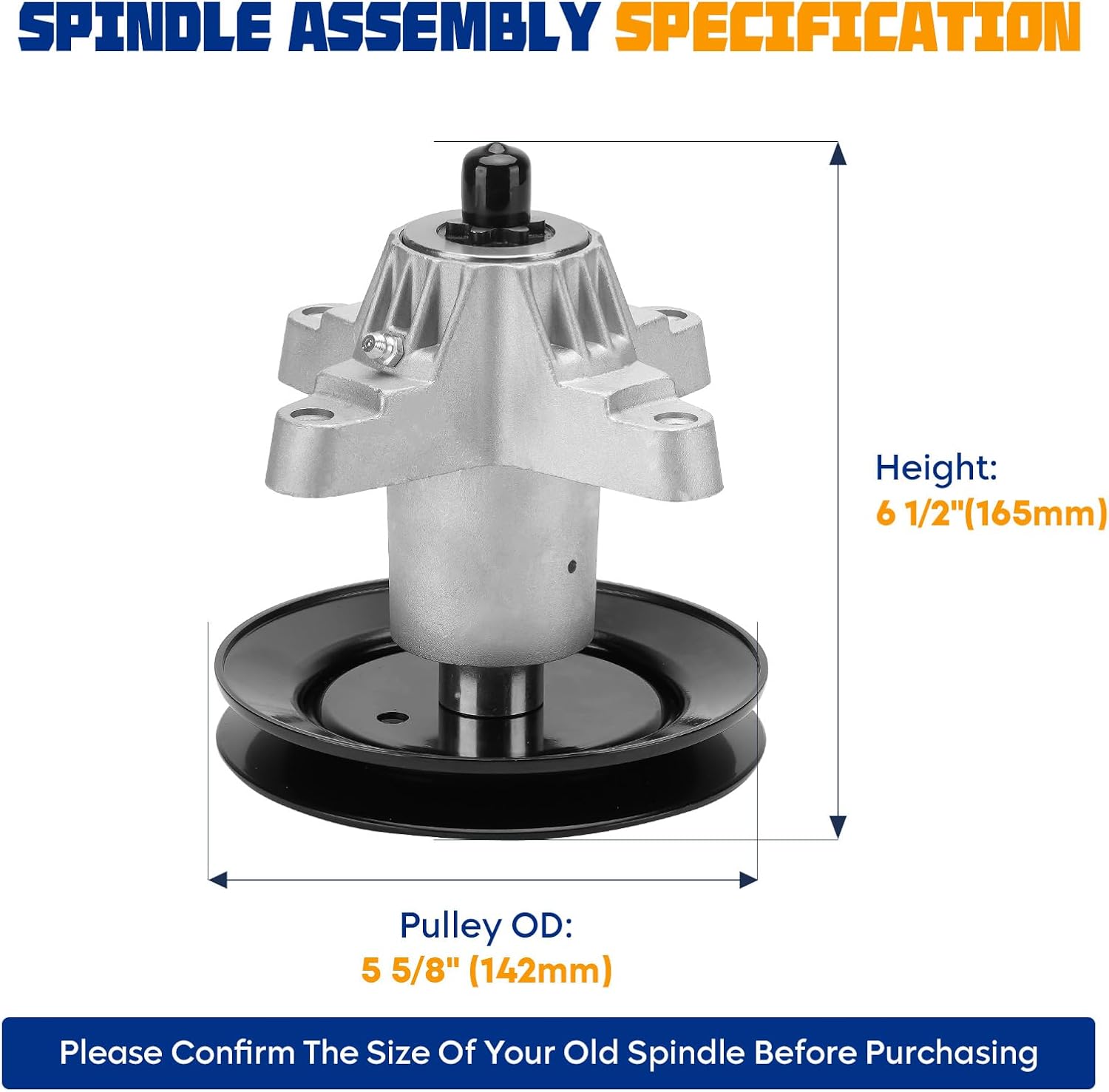 Aeagle 918-04197 42" Deck Spindle Assembly for 618-0324 918-0427, Fit for Cub Cadet RZT-42 RZT-17 1170 1600 White Outdoor ZT-17 MTD LT1650 918-04197B 618-0427 918-0427