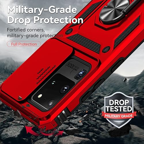 Miniatura 5 de Funda para Samsung Galaxy S20 Ultra con cubierta para lente de cámara, protector de pantalla HD, resistente a caídas de grado militar, soporte