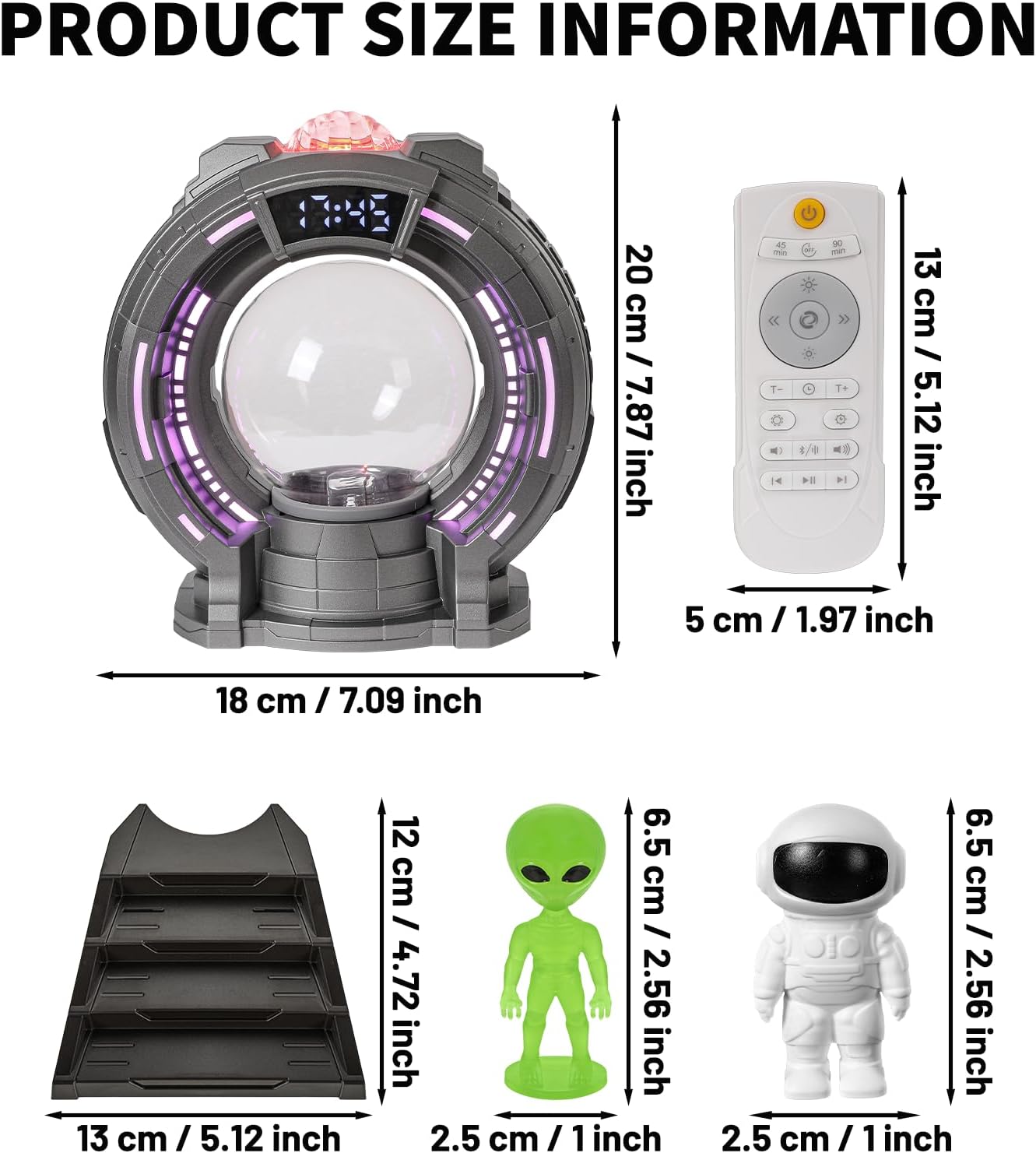 Dacnod Galaxy Northern Lights Projector Plasma Ball Night Light Aurora Projector Remote Control White Noise Bluetooth Speaker Aurora Projector,Night Light for Living Room, Adults Home