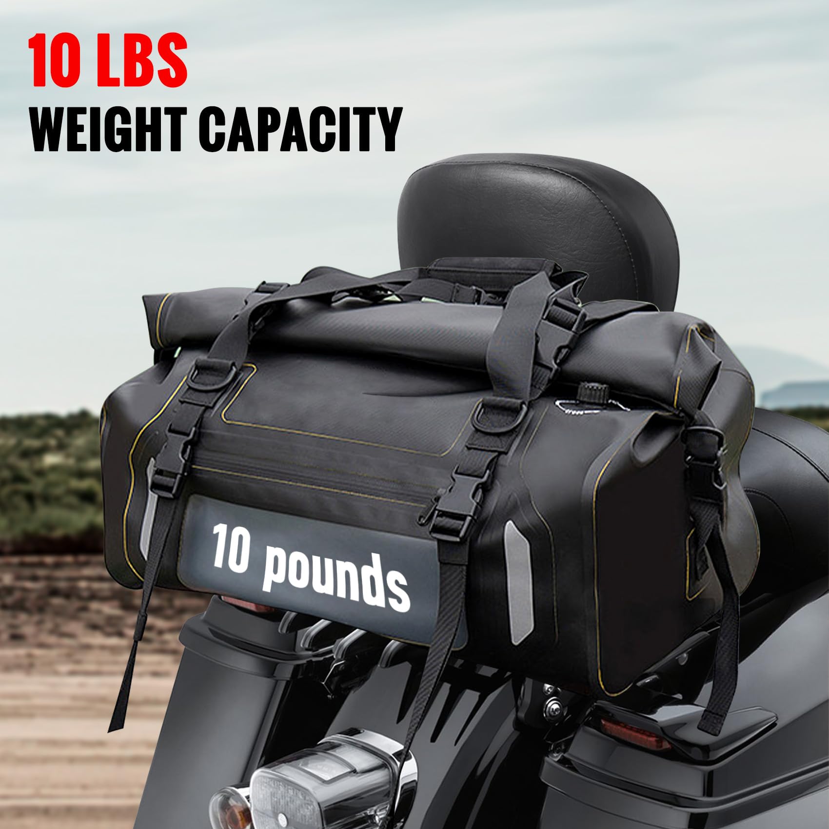 XFMT Porte-bagages amovible pour moto Harley Touring Road King Street Glide Road Glide Electra Glide 2009-2023 (noir)
