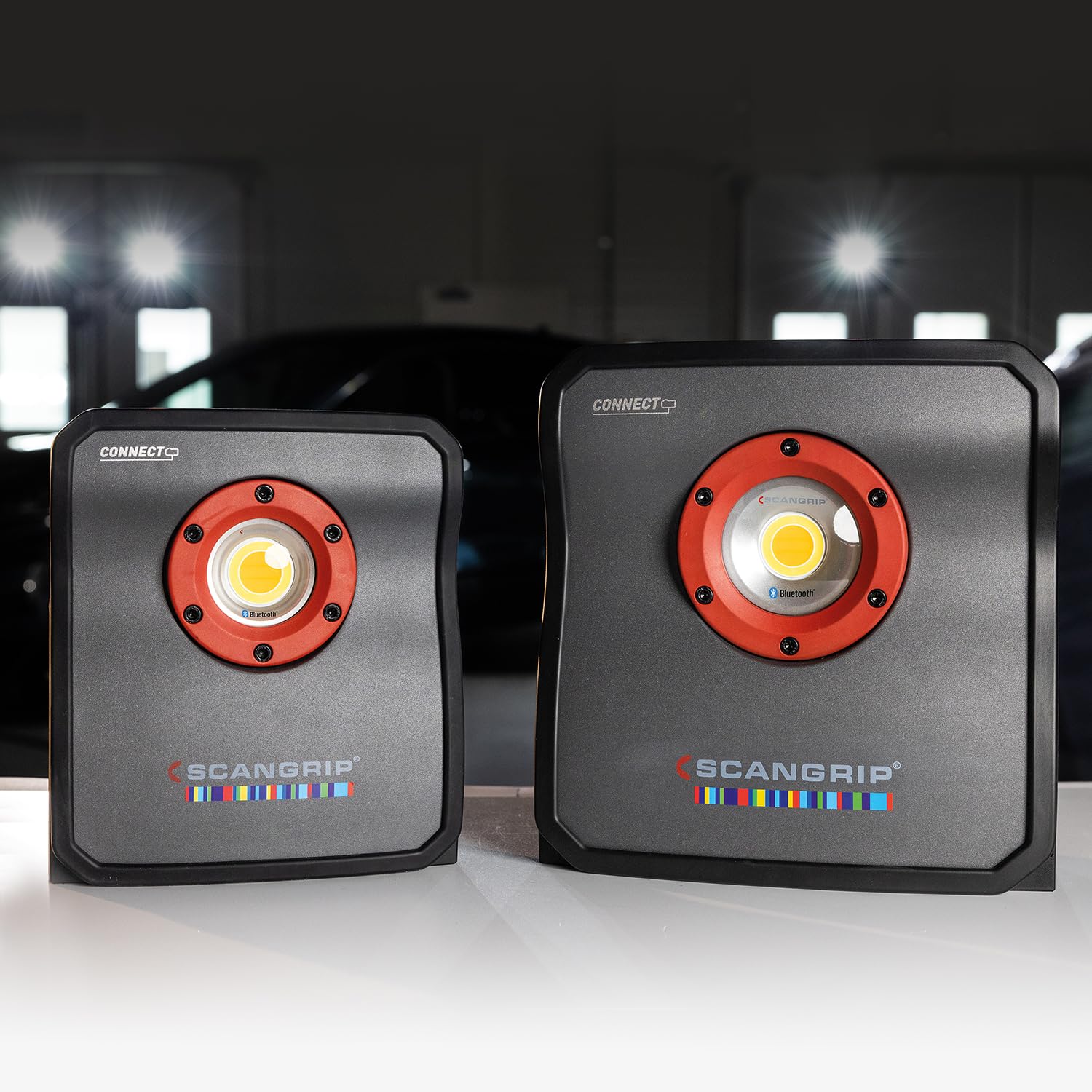 Scangrip, MULTIMATCH 3 CONNECT – Lampada da Lavoro LED CRI+ 3000lm con CCTSCAN, Bluetooth, Sistema CONNECT per Batterie 18V/20V