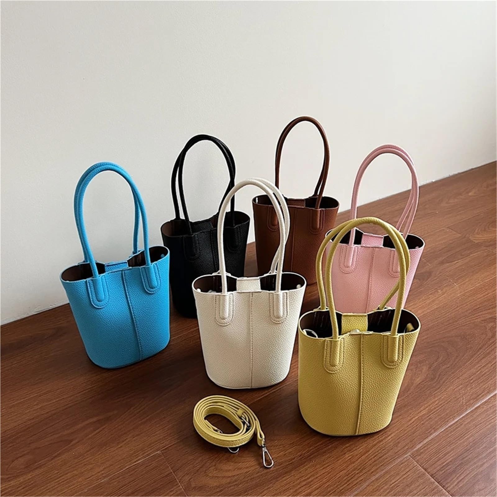 Conjunto de bolso bandolera estilo cubo vertical for mujer, color puro, verano lujo Para Viajes Compras Trabajo Citas