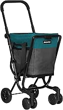 Playmarket Easy Go Folding Shopping Cart with Removable Bag (Grey-Sapphire)