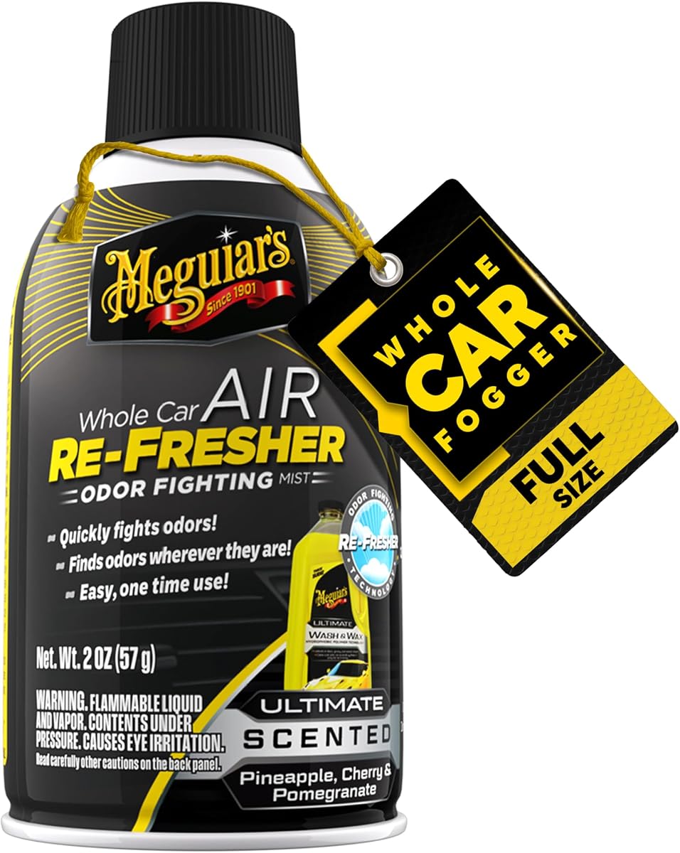 Meguiar’s Car Air Reer Odor Fighting Mist, Ultimate Scent, 2 Oz | Long-Lasting Car Air Freshener ,Fights Strong & Unwanted Smells Renewing Interiors with a Luxurious & Refreshing Scent