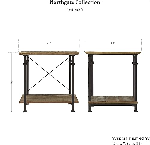 Miniatura 2 de Lexicon Mesa auxiliar Northgate, álamo rústico
