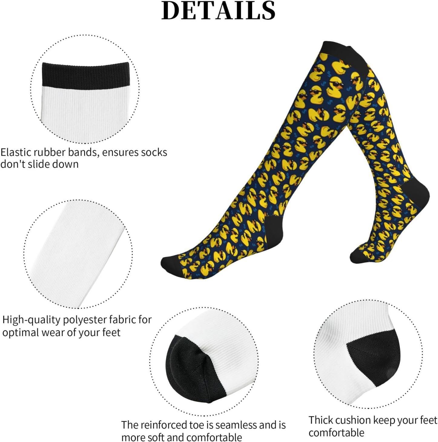 Compression Socks for Women Men Knee High Support Socks for Sports Running Cycling Work - Image 7