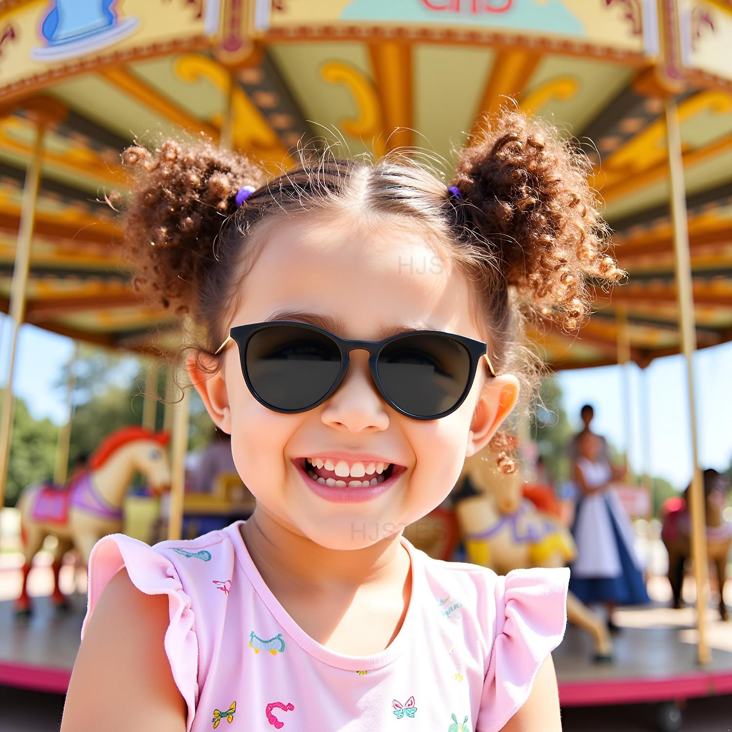 HJSTES Polarized Kids Sunglasses for Girls Boys, 100% UV Protection for Children Sun Glasses, 50MM - Image 2