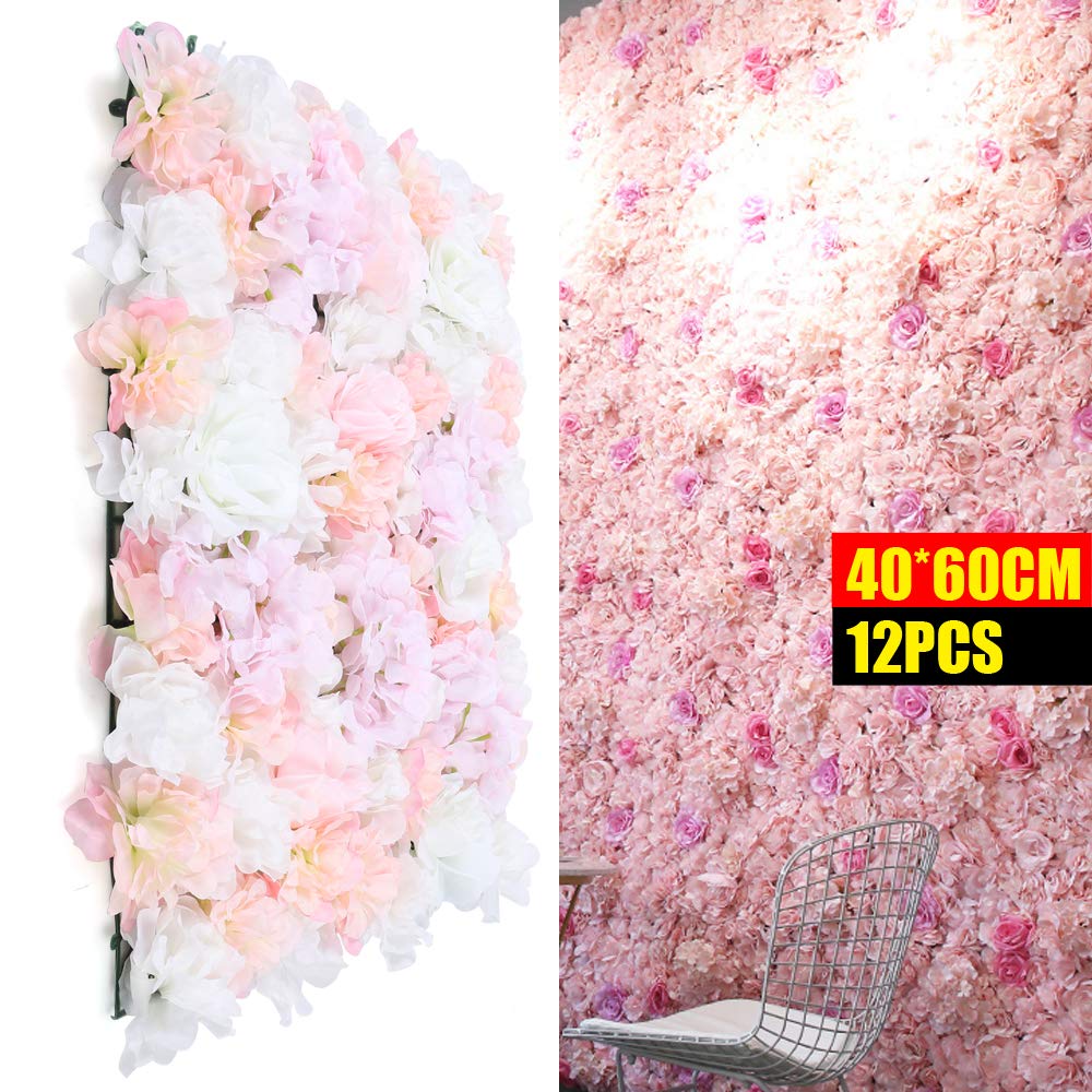 20 pezzi 40 x 60 cm parete di fiori artificiali, pilastri di