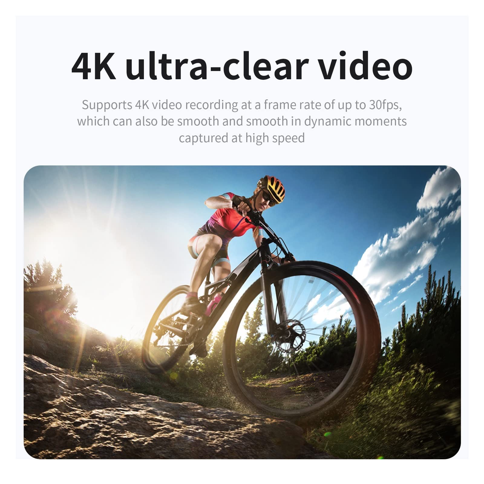 Action Cam, 4k Action Camera HD Impermeabile con Schermo di Controllo remoto Sport 4K Camera Drive Recorder Videocamera Sportiva Snorkeling Action Cam,All'aperto, Sport, Video(with 32G TF Card)