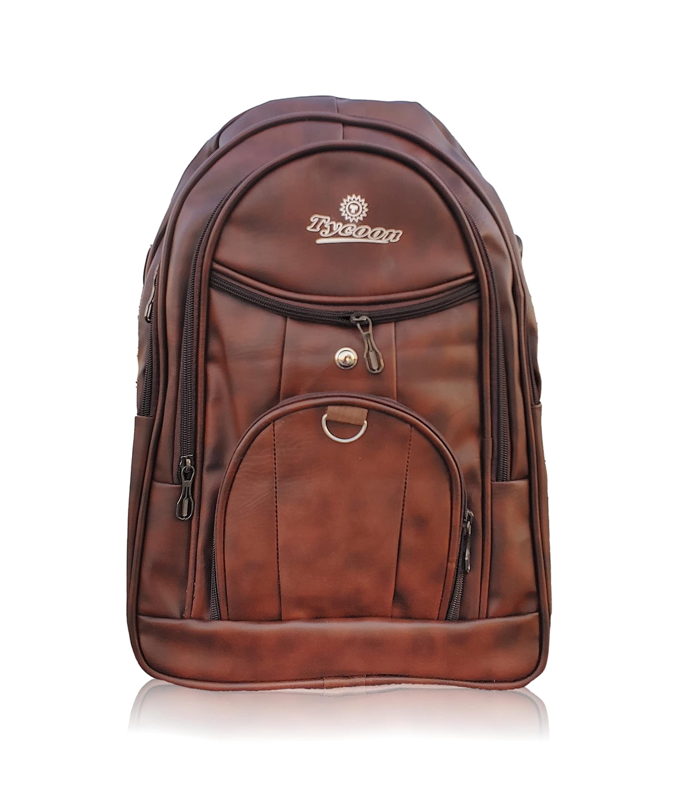 Faux Leather Laptop Backpack Travel Backpack college Backpack for Men and Women for 15.6 Inch Laptops (Brown) (B09X6C6W1H) Amazon Price History, Amazon Price Tracker