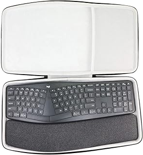 co2CREA Hard Travel Case for Logitech ERGO K860 keyboard,Case only