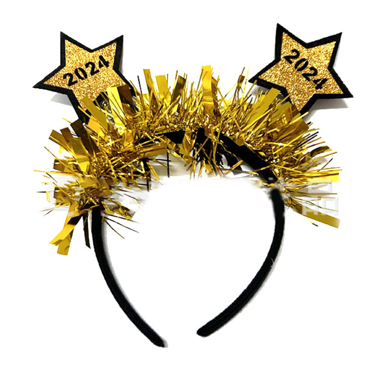 Buxuaaaa Happy New Year Hairband Hair Hoop Christmas Party Costume Headwear for Photo Props Hair Accessories Festive Hoop