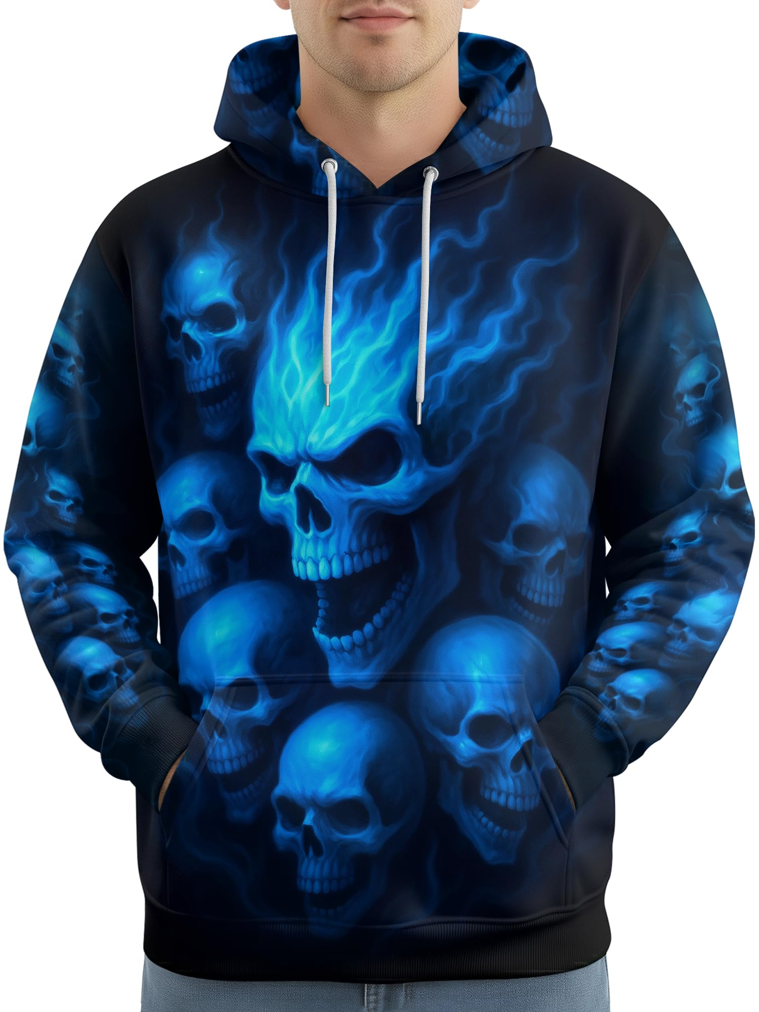 PAGYMO Graphic Hoodies for Men Funny Novelty Pullover Hooded Sweatshirt