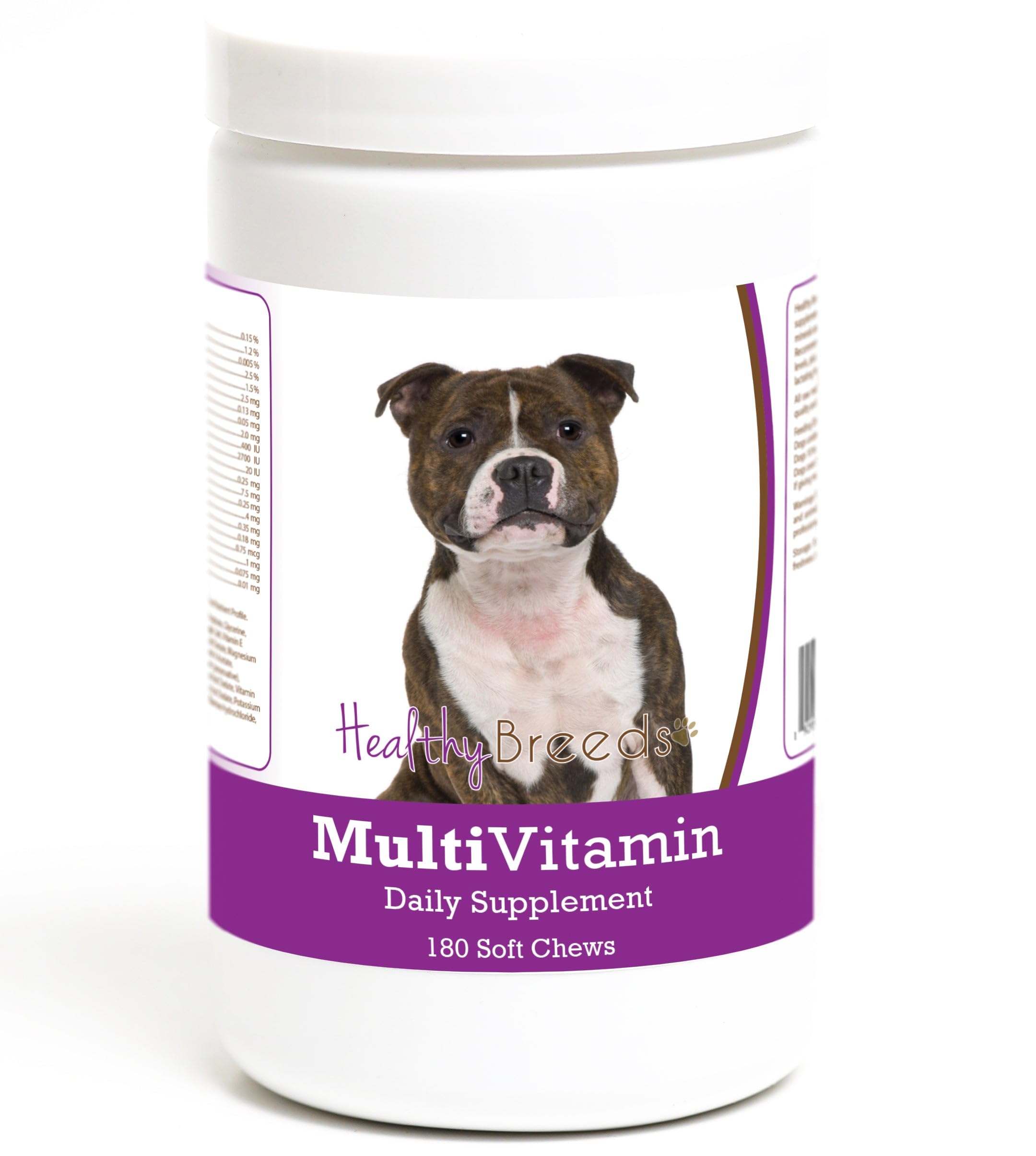 Healthy Breeds Staffordshire Bull Terrier Multivitamin Soft Chew for Dogs 180 Count