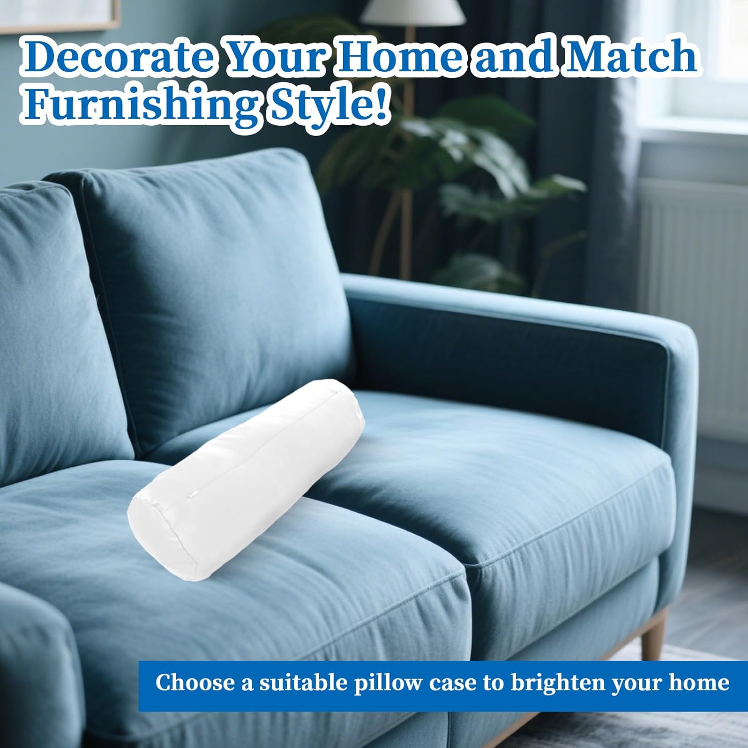 2 Pcs White Neck Bolster Pillow Covers Round Necks Pillowcase Silk Satin Neck Roll Pillowcases Neck Roll Pillow Cover with Zipper Breathable Silky Pillowcases Cylindrical Pillows Cushion (18 x 6 inch) - Image 4