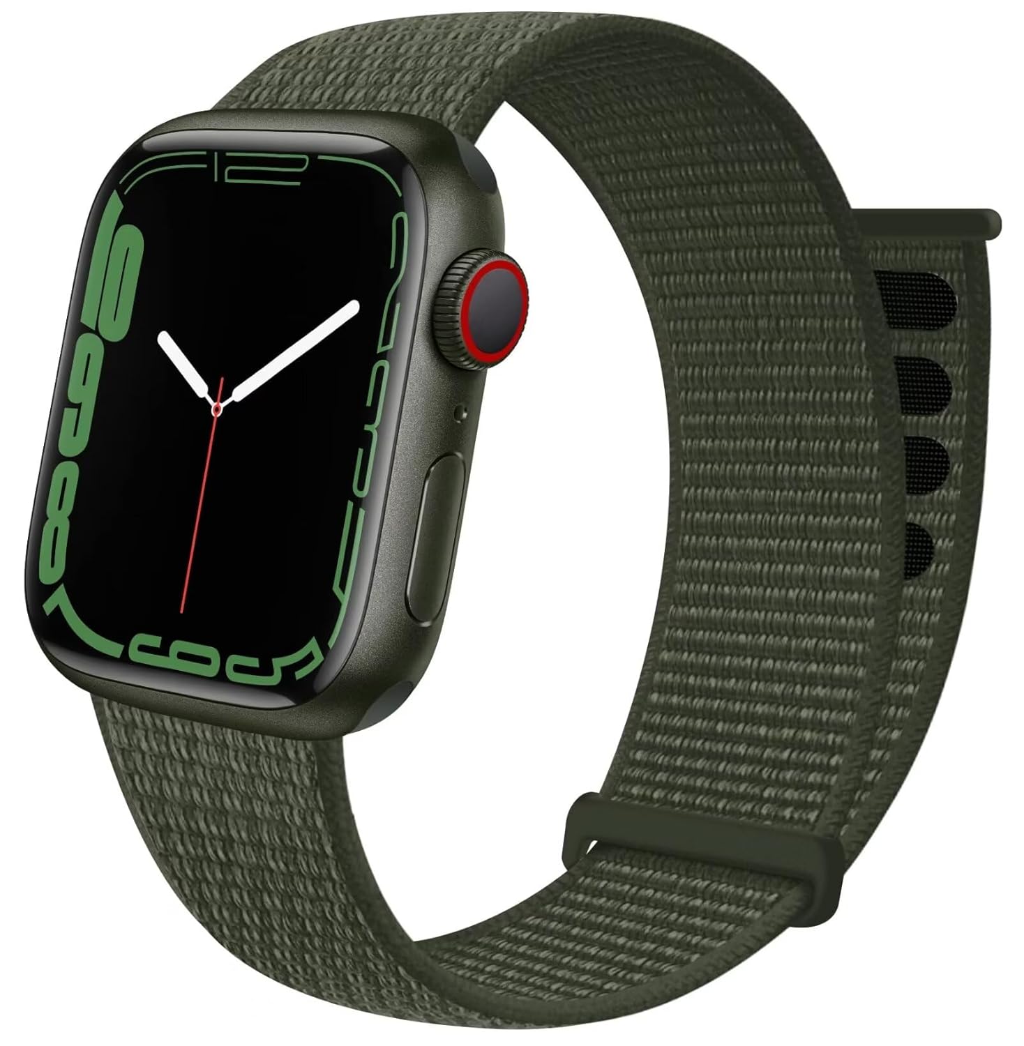 VEMIGON Soft And Breathable Sport Nylon Loop Strap Compatible with Apple Watch Bands 38mm 40mm 41mm 42mm 44mm 45mm 49mm, Adjustable Velcro Straps for iWatch Series SE 9/8/7/6/5/4/3/2/1 Ultra