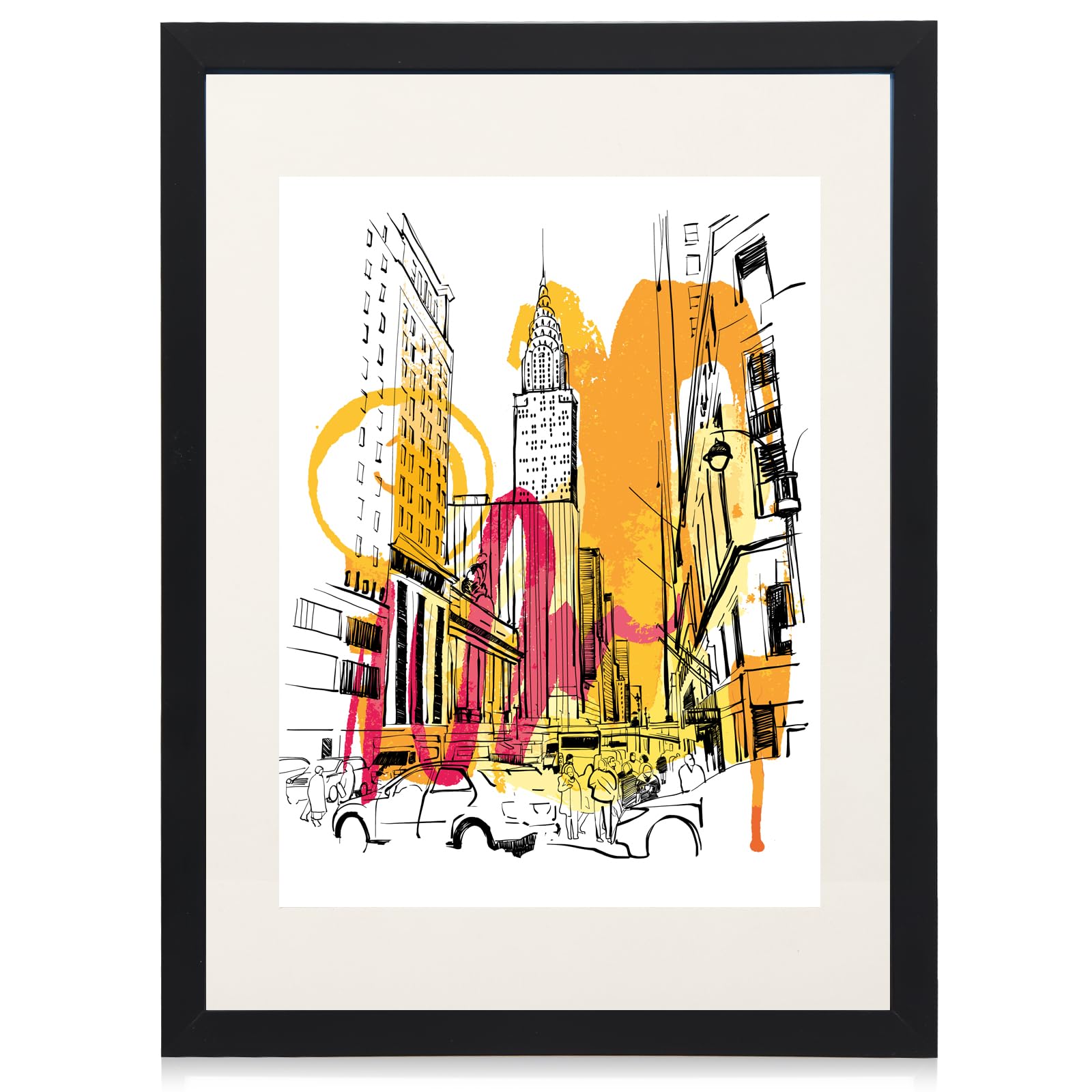 Fixwal 12x16 Poster Frame Composite Wood with Polished Plexiglass Picture Frame in Black, Photo Frame for Wall Display