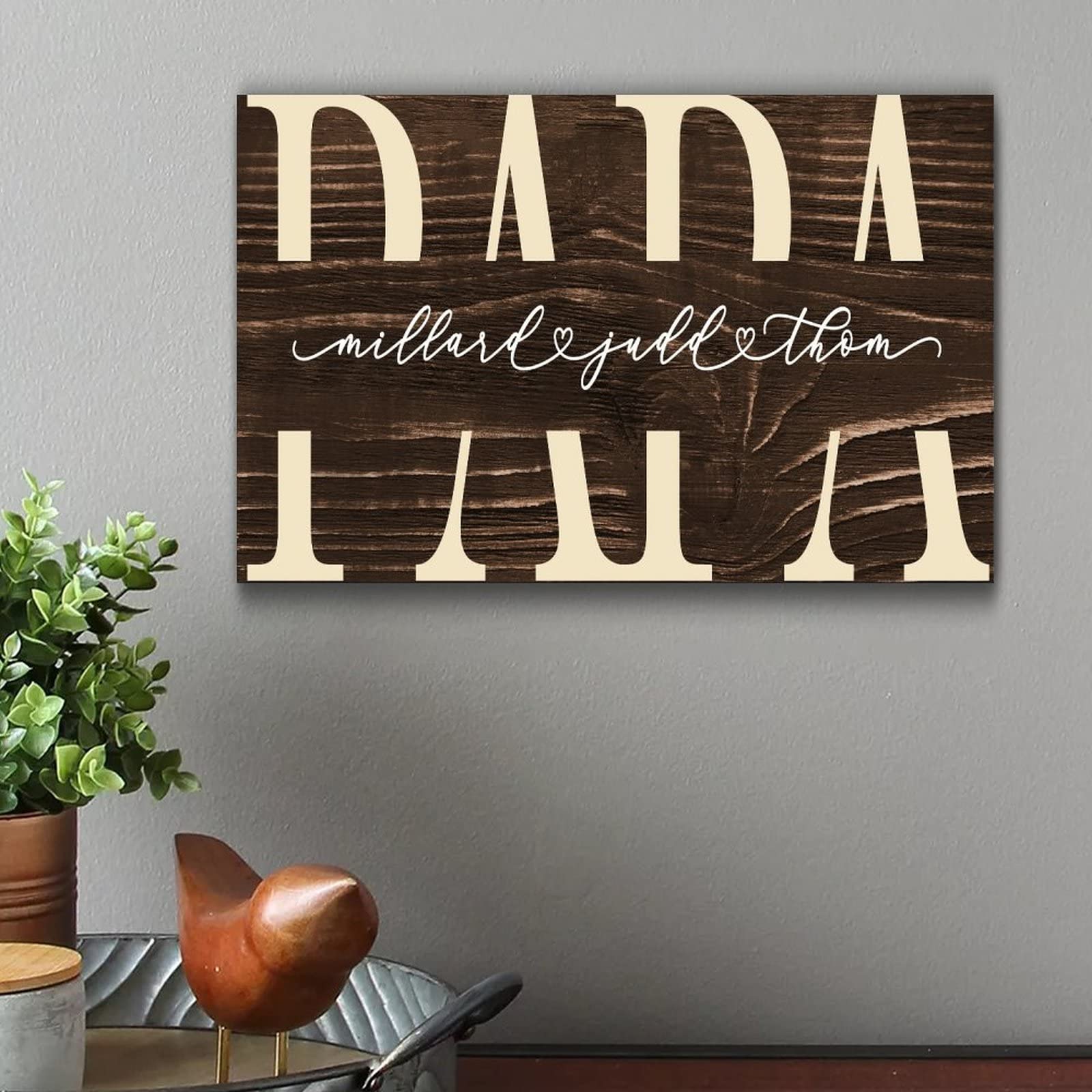 Cadeau anniversaire papa plaque en bois murale chargée d'émotions maison