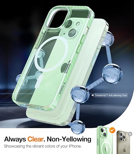 Miniatura 5 de TORRAS Funda magnética transparente a prueba de golpes para iPhone 15 Plus y iPhone 14 Plus, protección contra caídas de grado militar de 12 pies,