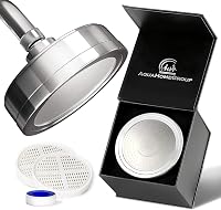 AquaHomeGroup Luxury Filtered Shower Head with Vitamin C+E Cartridges - Reduces Chlorine, Sediments, High Pressure SPA Massage