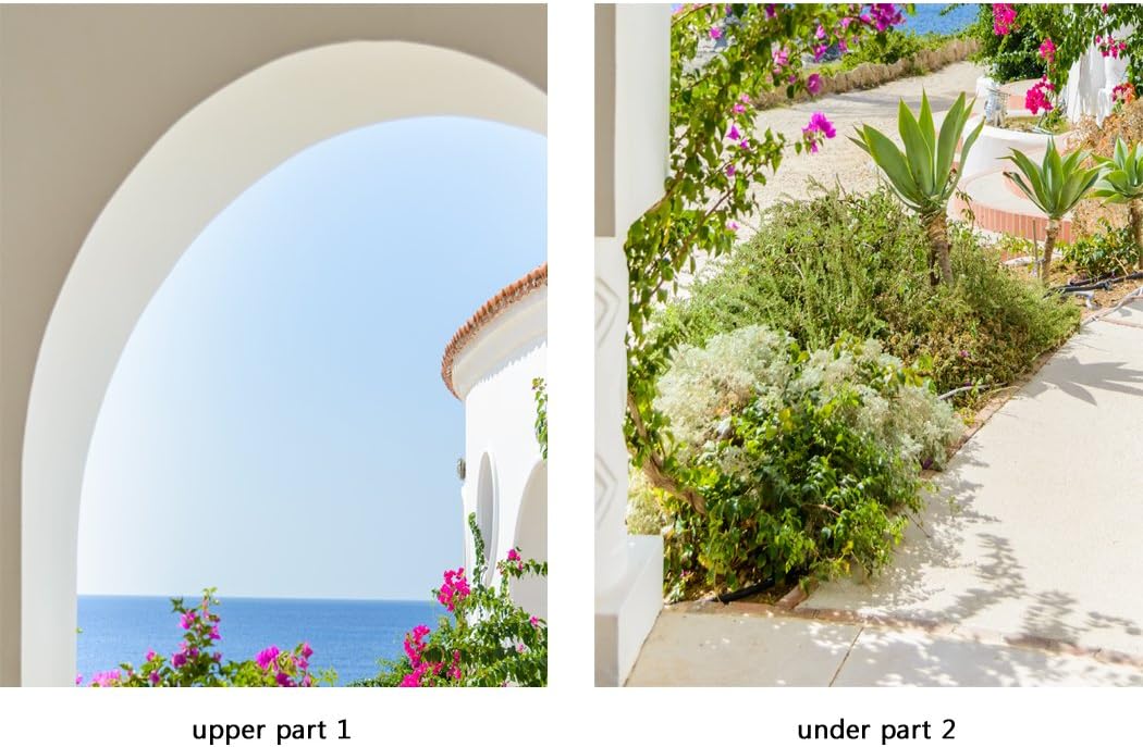 Door Wall Sticker Way into Garden - Peel & Stick Repositionable Fabric Mural