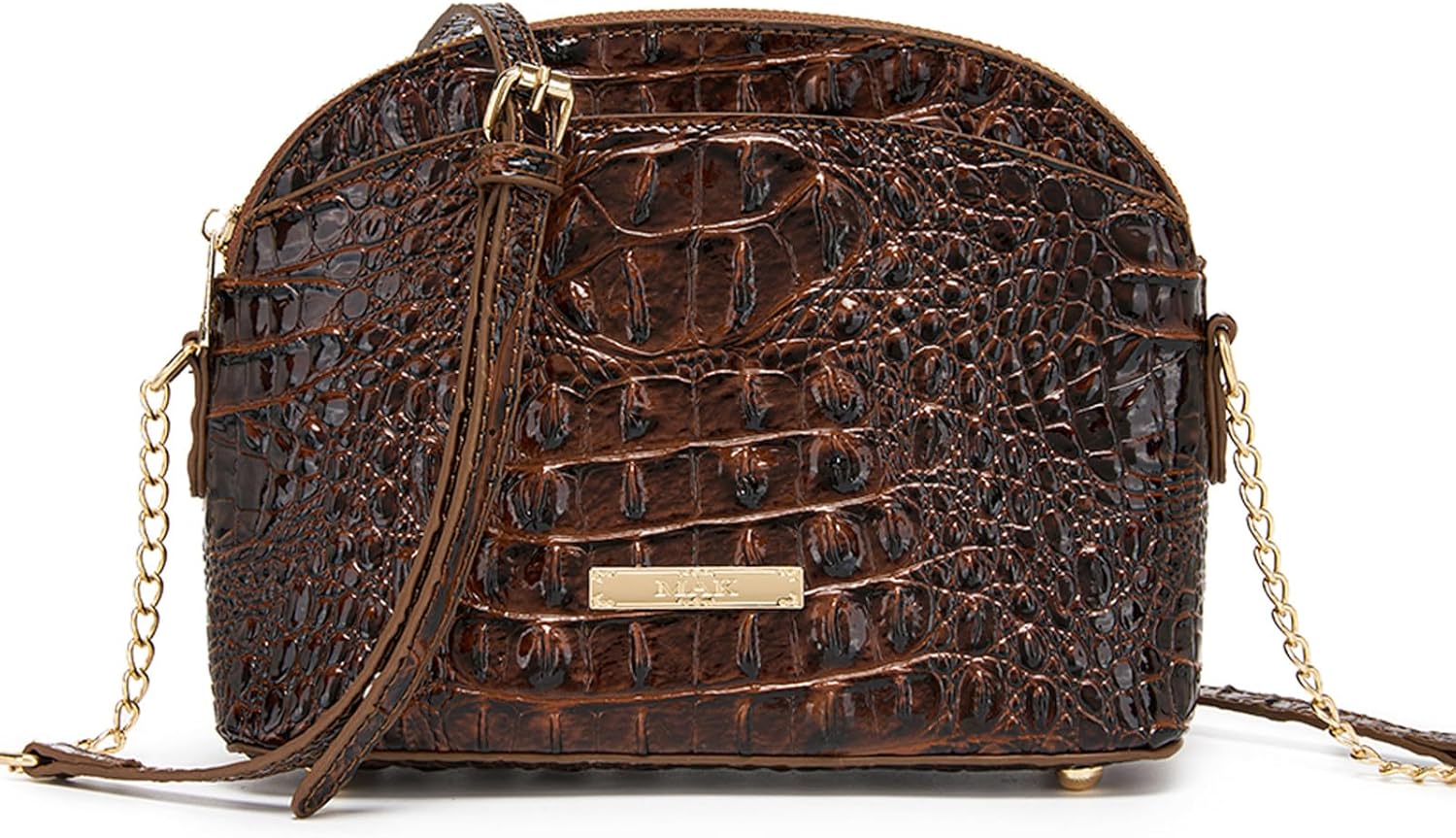 Makcr Joacbv Trendy Women Satchel Purse Crocodile Embossed Pattern Crossbody Shoulder Handbag Cute Vegan Leather Clutch