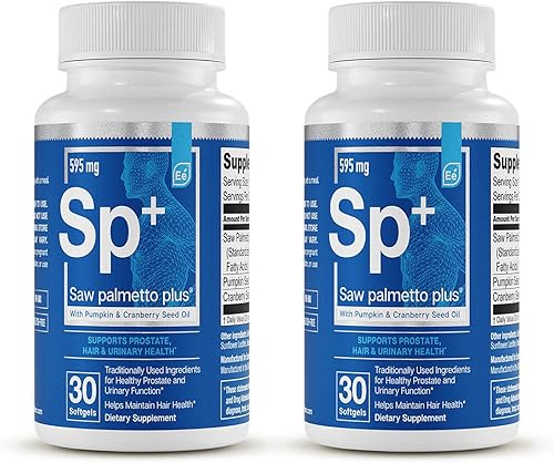 Essential Elements Saw Palmetto Plus – Promueve la salud de la vejiga y urinaria – Suplemento de apoyo de próstata para hombres con aceite de