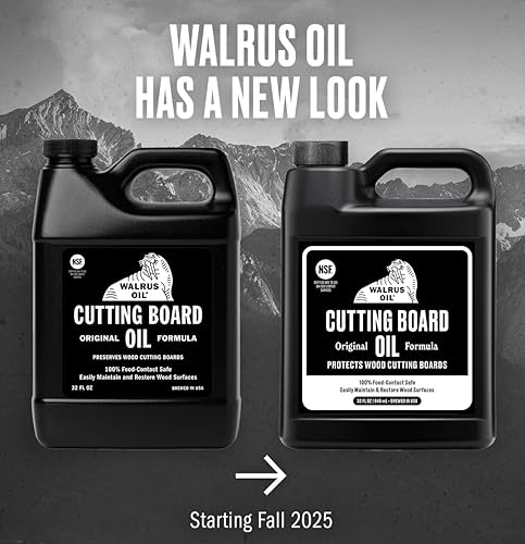 WALRUS OIL - Aceite para tabla de cortar aceite y madera para bloque de carnicero, jarra de 128 onzas  1 galón